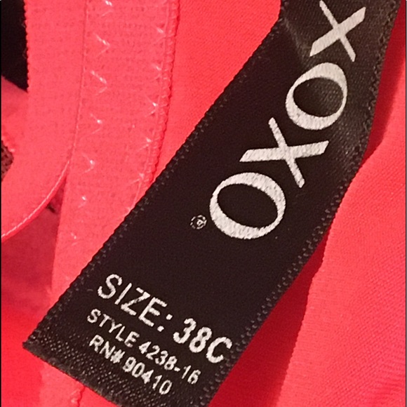 Xoxo coral & black lace bra 38C - Picture 4 of 4